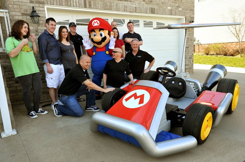 Illustration for article titled Even Banana Peels Can't Stop This Real-Life Mario Kart